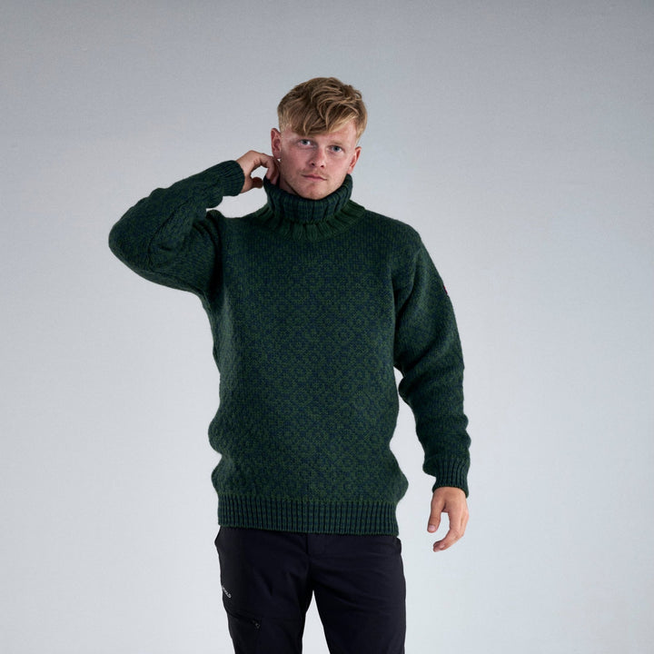 Svalbard Wool High Neck Sweater Forest/Woods - Devold New Zealand