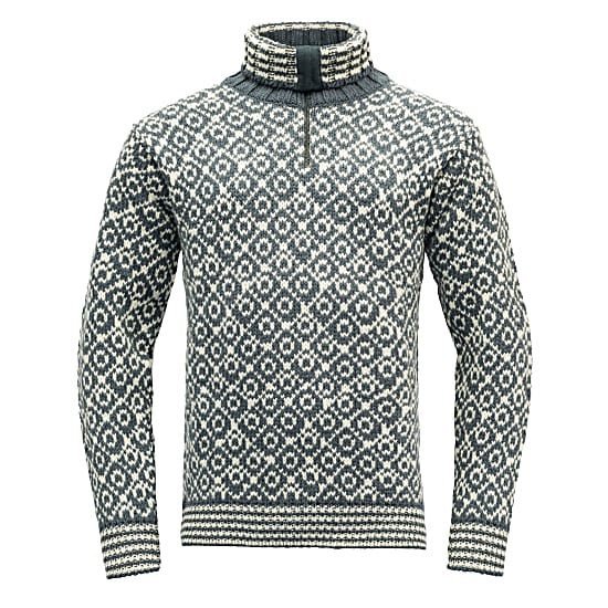 Svalbard Wool Zip Neck Sweater - Devold New Zealand