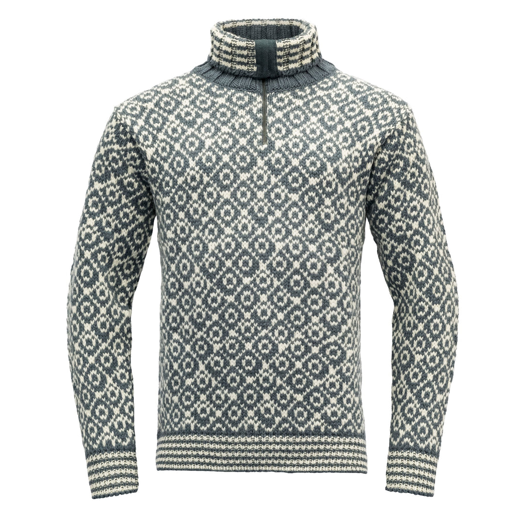 Svalbard Wool Zip Neck Sweater - Devold New Zealand
