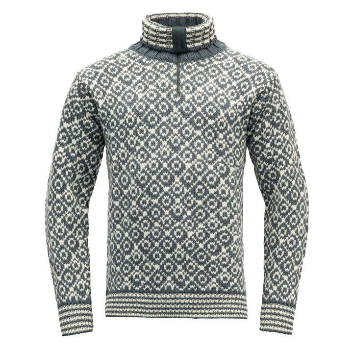 Svalbard Wool Zip Neck Sweater - Devold New Zealand