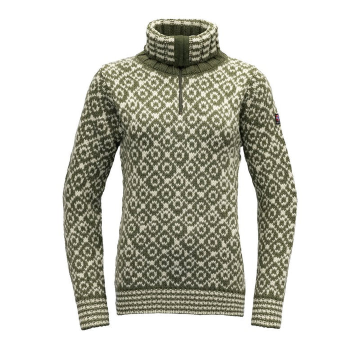 Svalbard Wool Zip Neck Sweater - Devold New Zealand