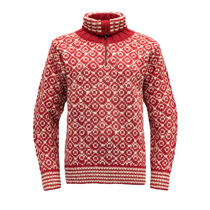 Svalbard Wool Zip Neck Sweater - Devold New Zealand