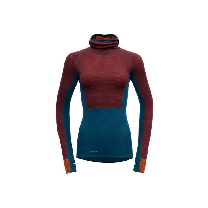 TUVEGGA MERINO HOODIE WMN, 'FLAME' - Devold New Zealand