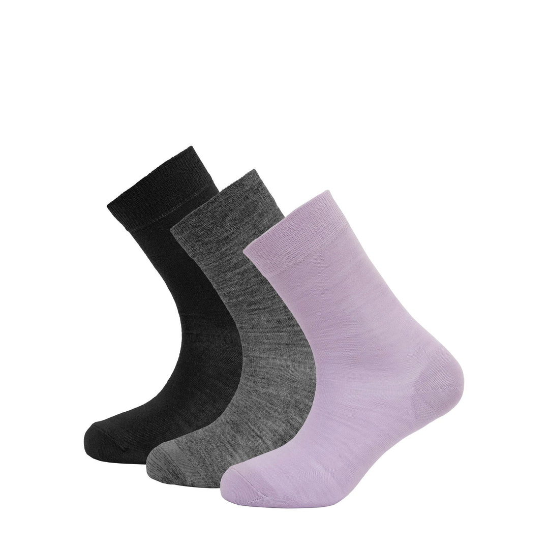 WOMEN'S DAILY LIGHT SOCKS ORCHID MIX 3 PACK - Devold New Zealand