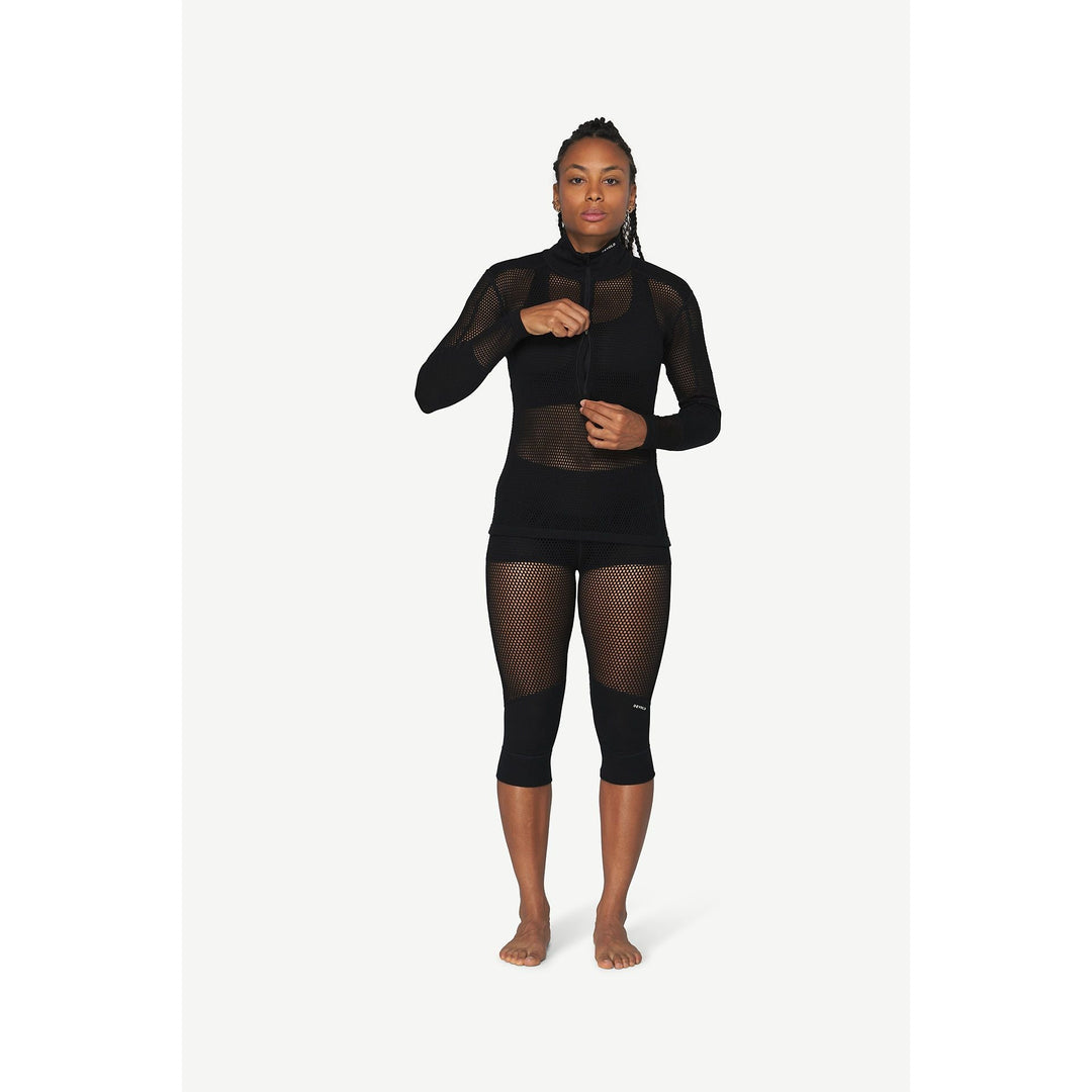 Women's Wool Mesh Pro Merino Zip Neck - Devold New Zealand