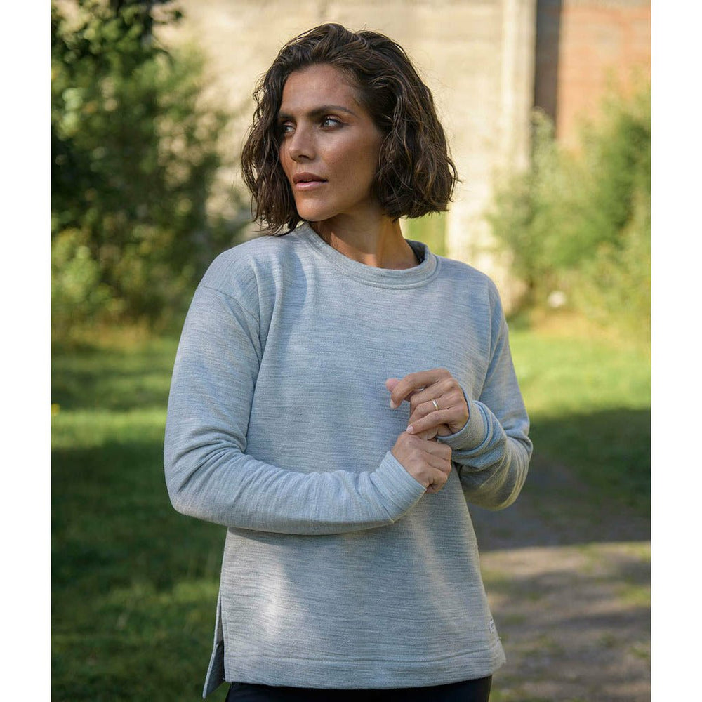 NIBBA WOMAN SWEATER GREY MELANGE - Devold New Zealand